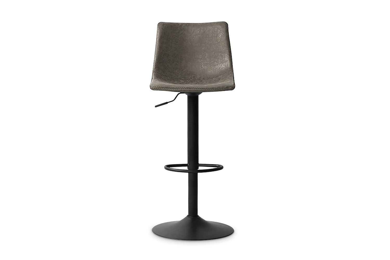 Rousseau - Chaise de bar Trevi PU Gris - 88x41x47 cm