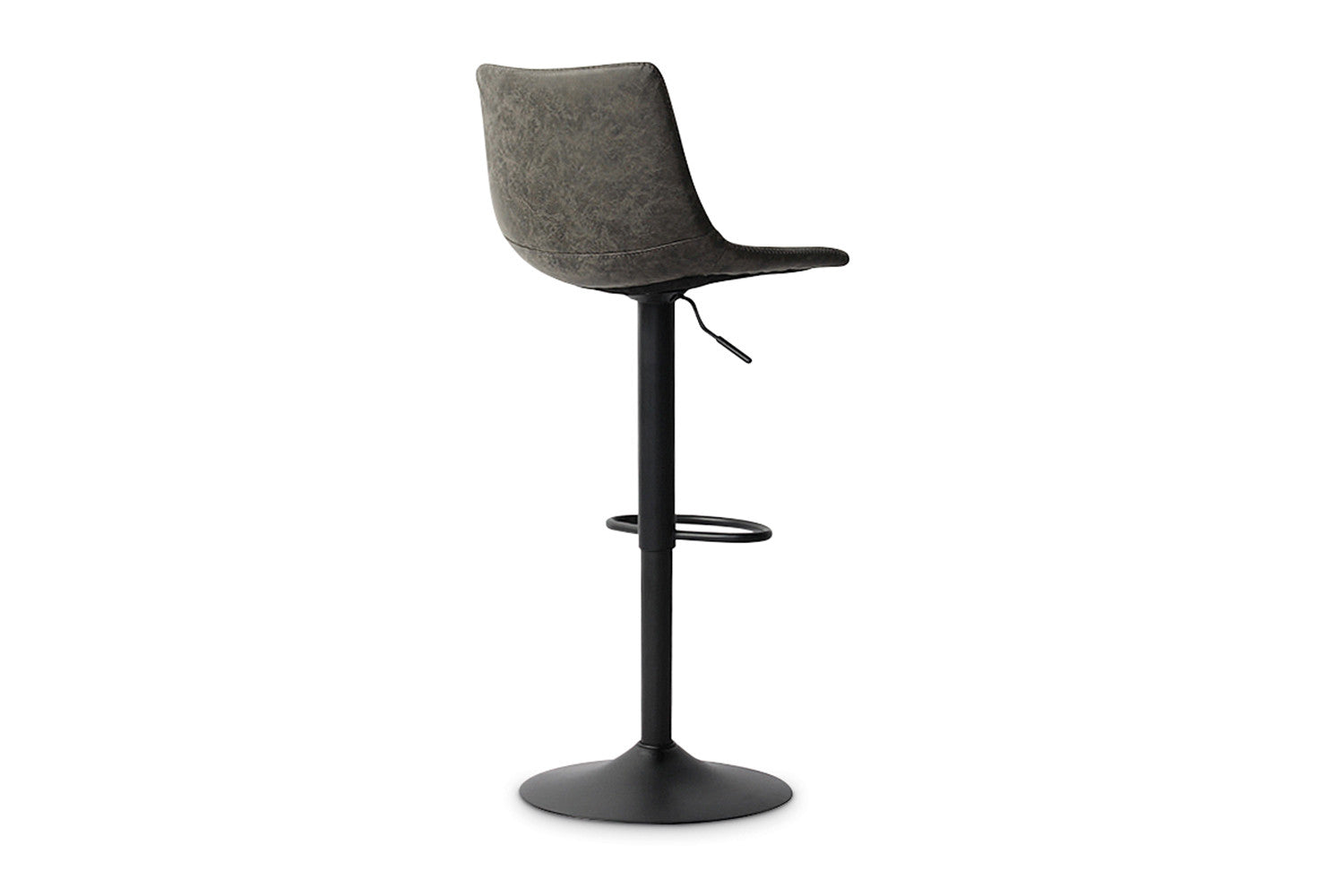 Rousseau - Chaise de bar Trevi PU Gris - 88x41x47 cm