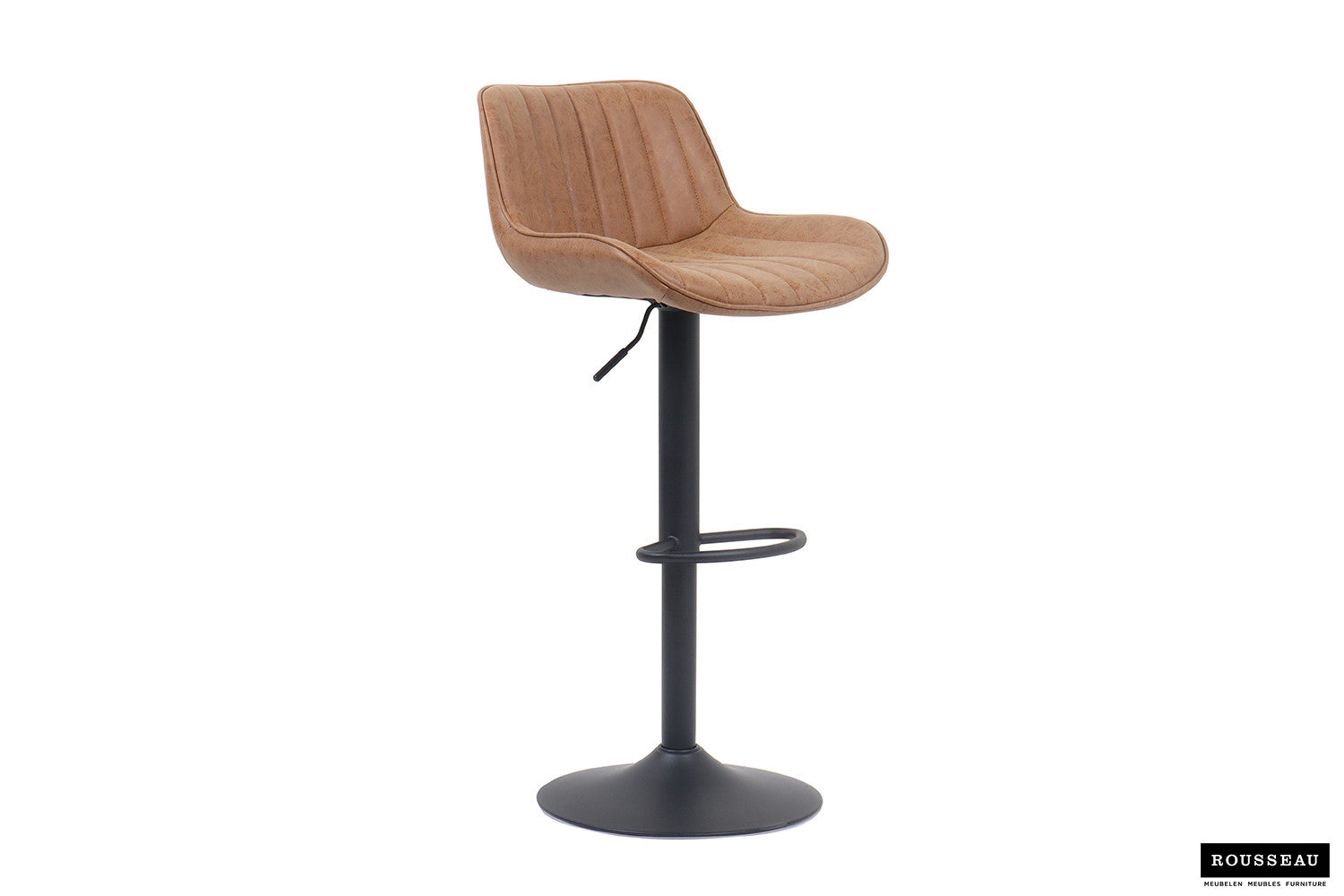 Rousseau - Barstoel Fenna PU Cognac - 84x48x49.5 cm