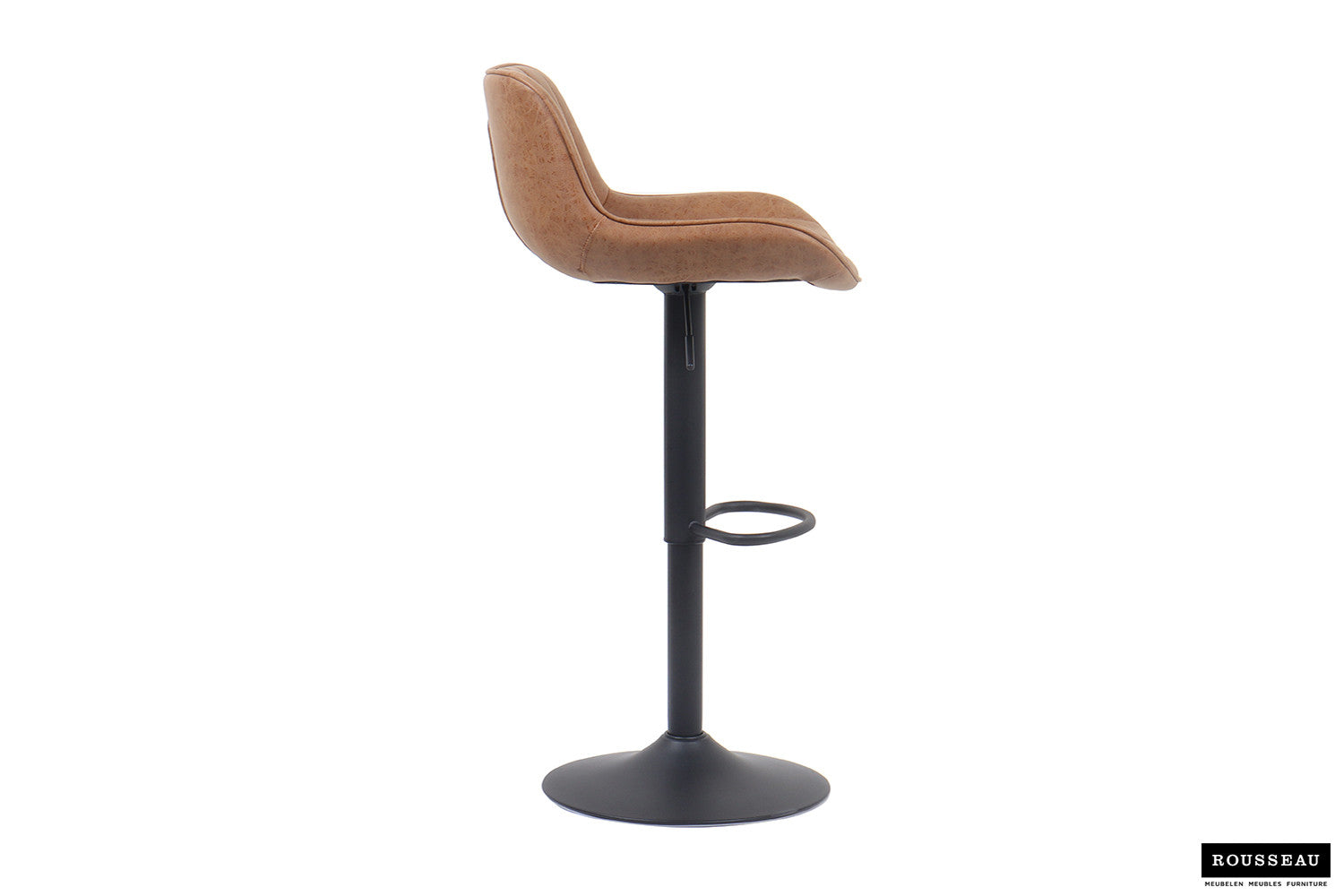 Rousseau - Barstoel Fenna PU Cognac - 84x48x49.5 cm