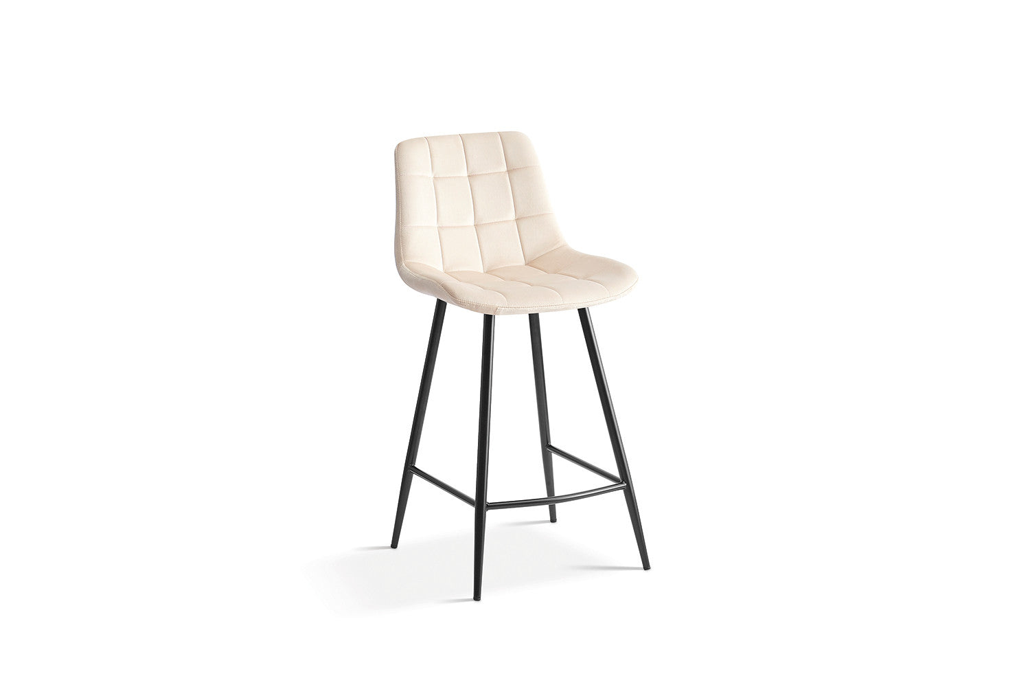 Rousseau - Barstoel Juta Fluweel Beige - 95x46x36 cm