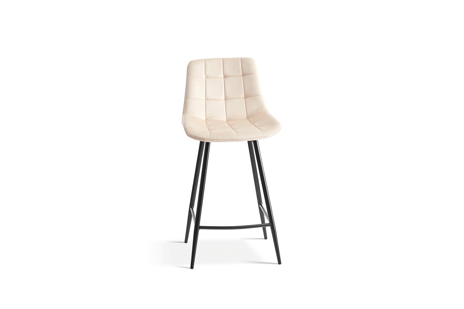 Rousseau - Barstoel Juta Fluweel Beige - 95x46x36 cm