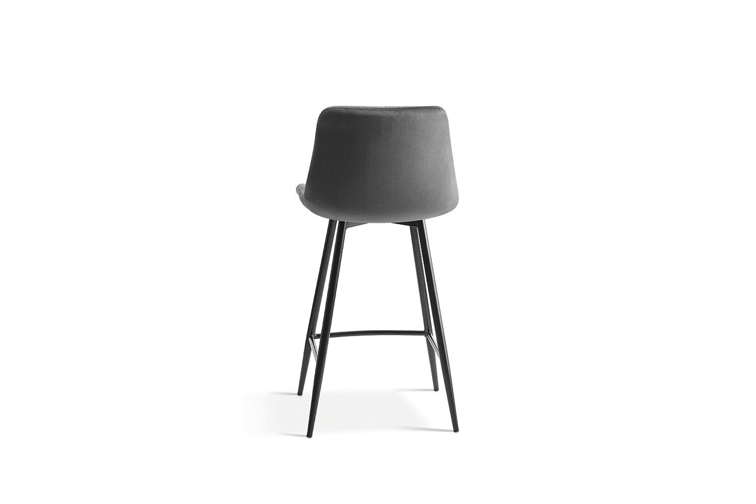 Rousseau - Tabouret de bar Juta Velours Gris foncé - 95x46x36 cm