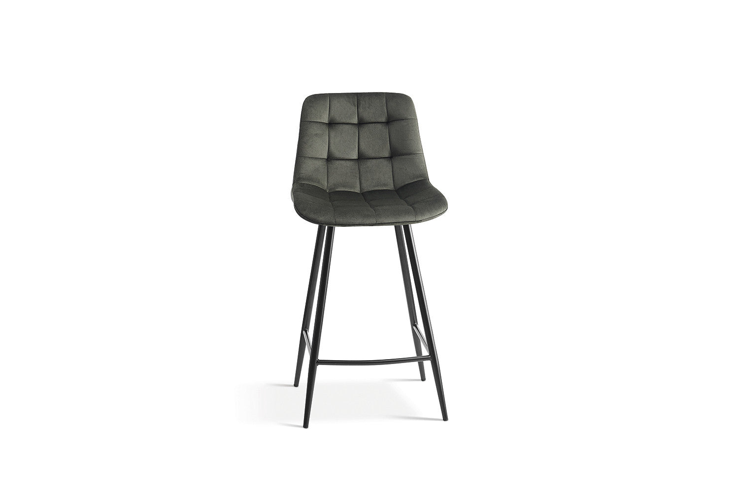 Rousseau - Barstoel Juta Fluweel Groen - 95x46x36 cm