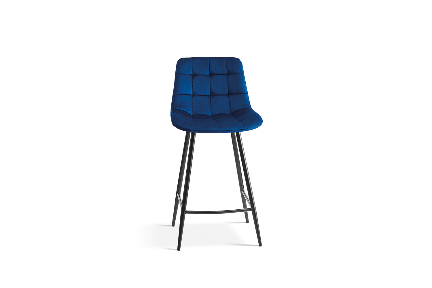 Rousseau - Barstoel Juta Fluweel Blauw - 95x46x36 cm