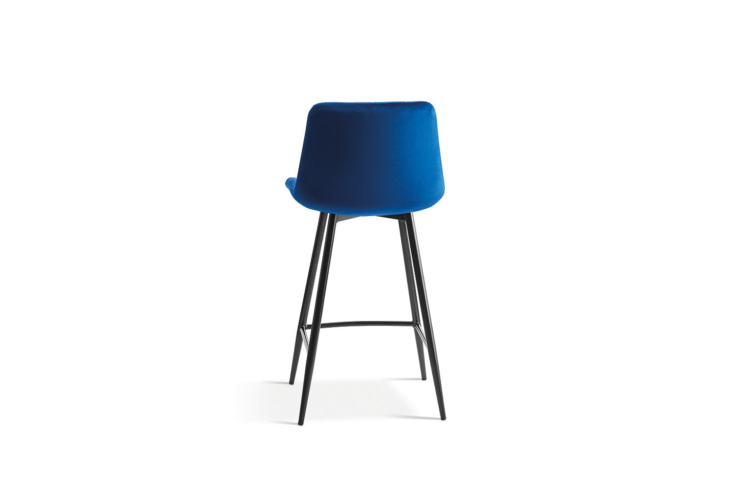 Rousseau - Barstoel Juta Fluweel Blauw - 95x46x36 cm
