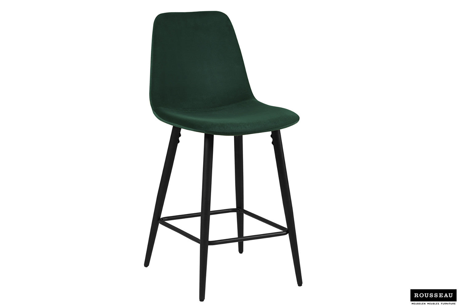 Rousseau - Tabouret de bar Boy Velours Vert - 98x42x51,5 cm