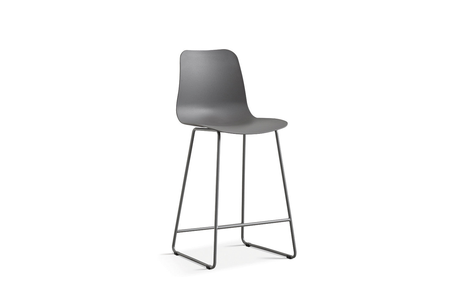 Rousseau - Chaise de bar Marie PP Gris - 100.5x51x44cm