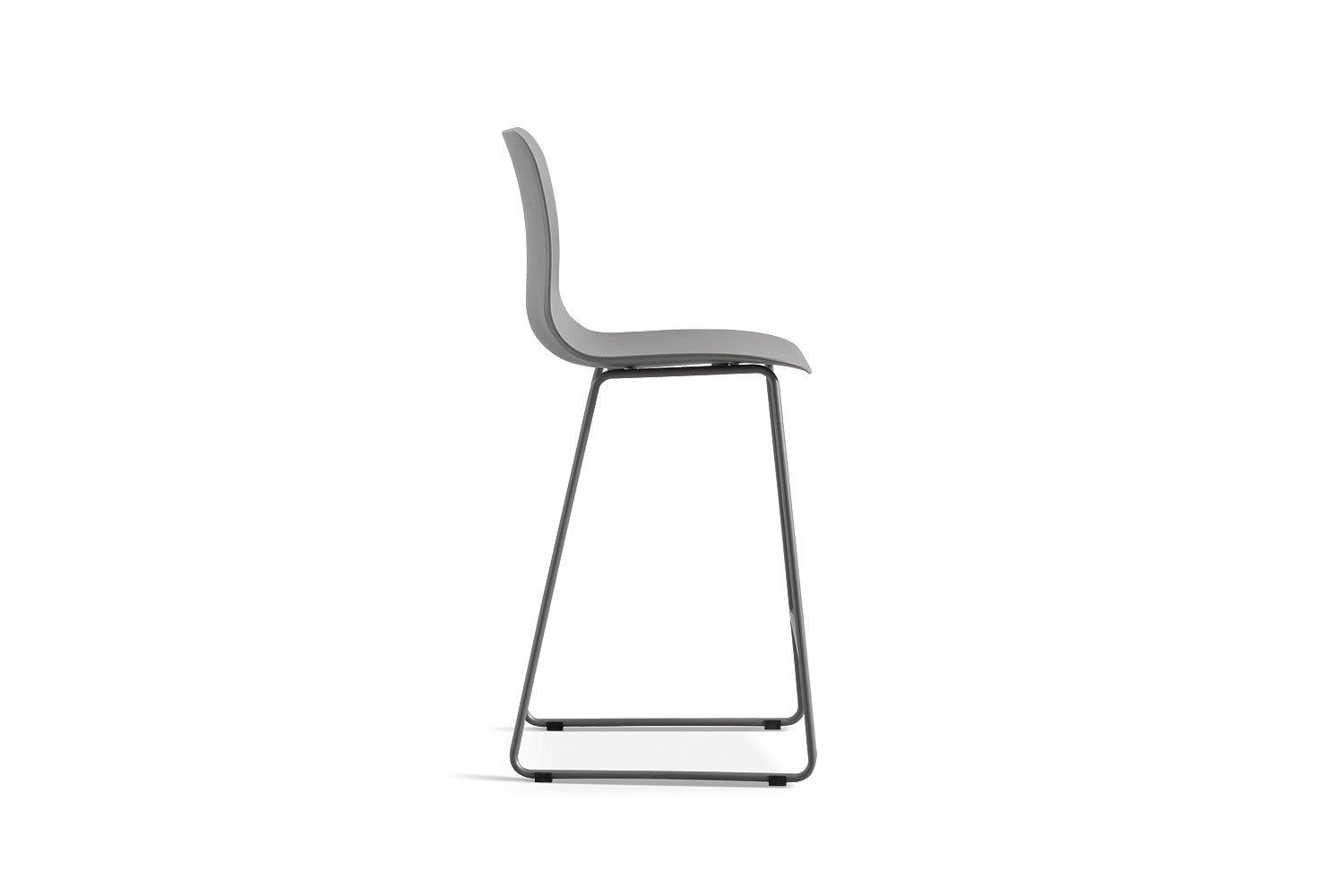 Rousseau - Chaise de bar Marie PP Gris - 100.5x51x44cm