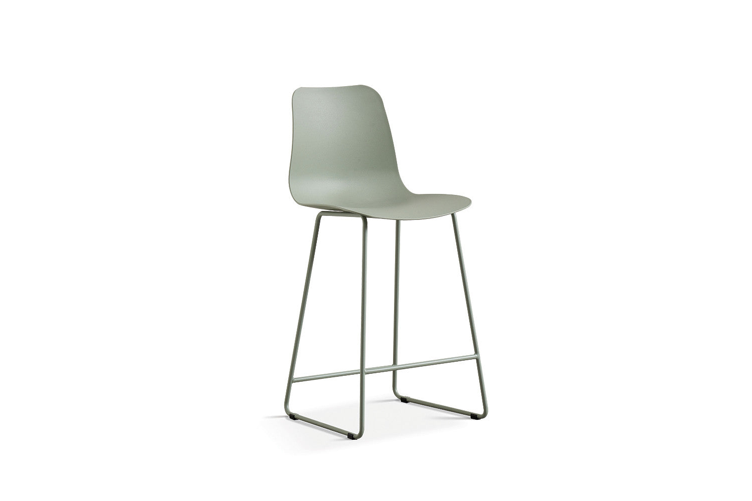 Rousseau - Chaise de bar Marie PP Gris-vert - 100.5x51x44cm