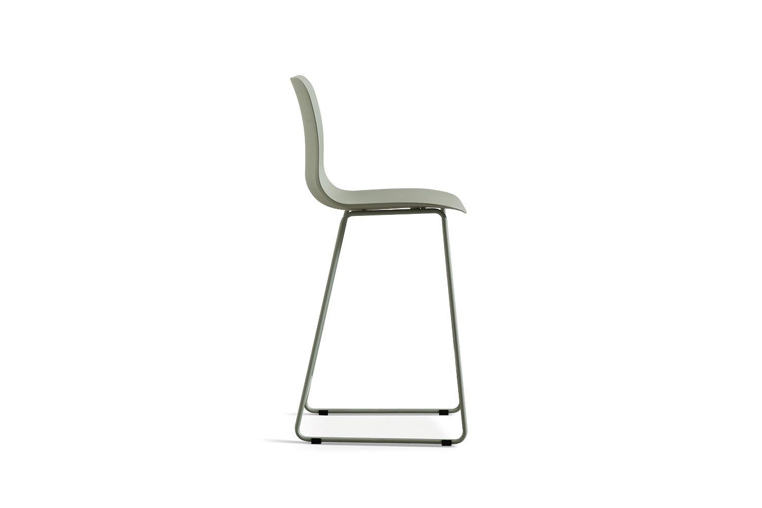 Rousseau - Chaise de bar Marie PP Gris-vert - 100.5x51x44cm