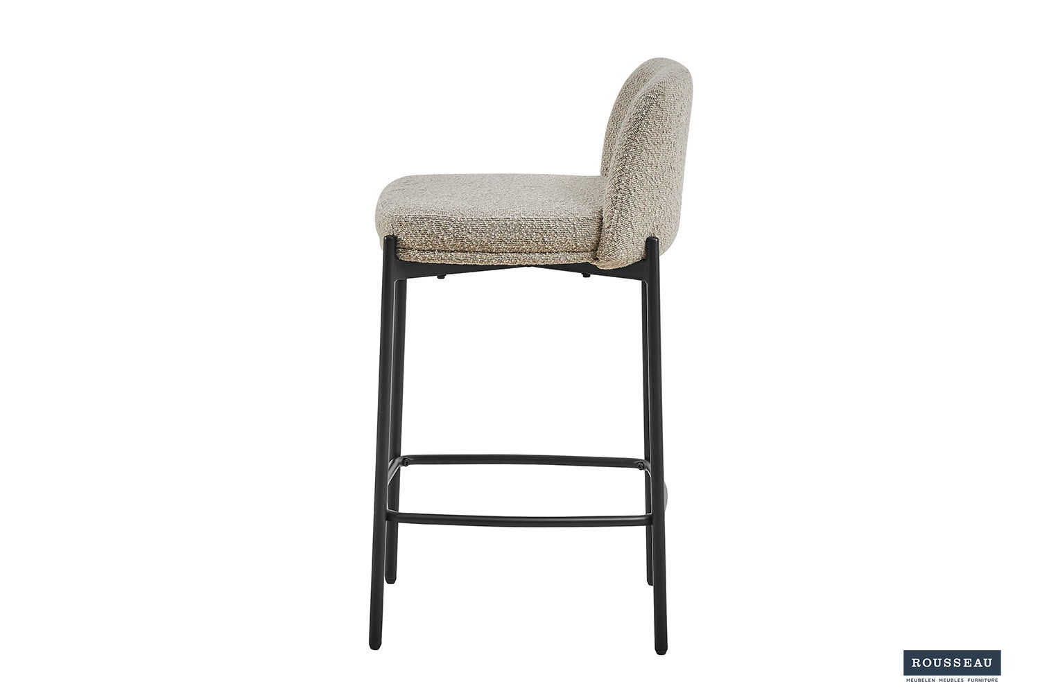 Rousseau - Barstoel Ella Stof Zand - 85x37.5x46 cm