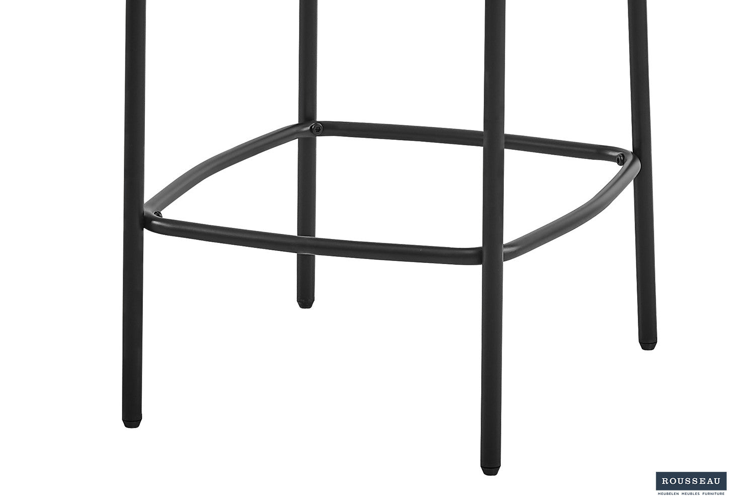 Rousseau - Chaise de bar Ella Tissu Gris - 85x37,5x46 cm