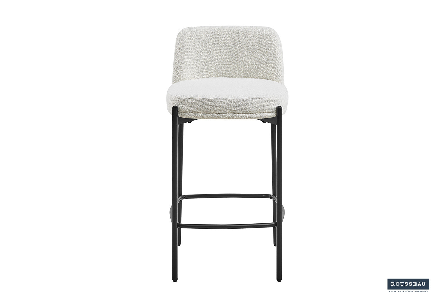 Rousseau - Barstoel Ella Stof Wit - 85x37.5x46 cm