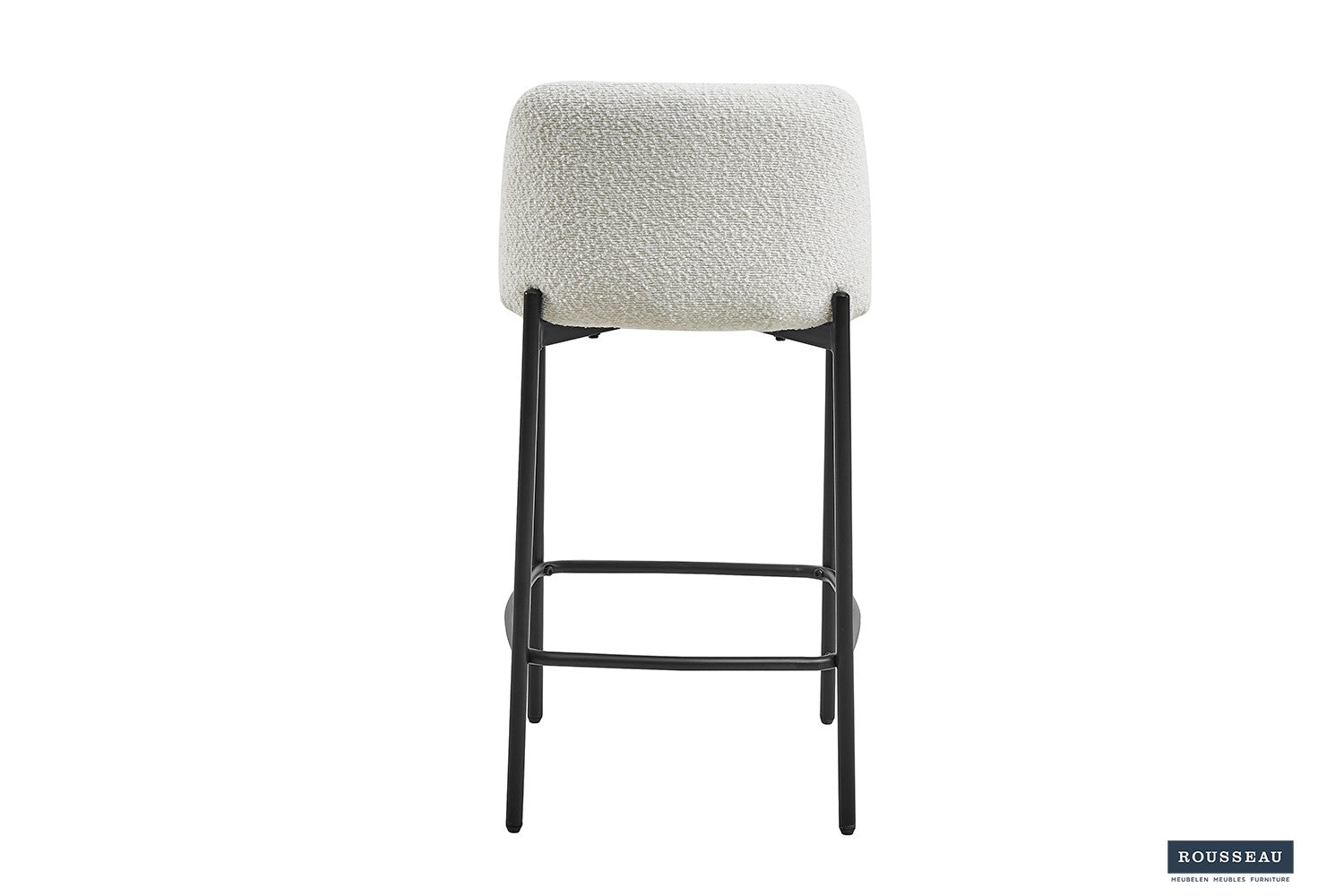 Rousseau - Barstoel Ella Stof Wit - 85x37.5x46 cm