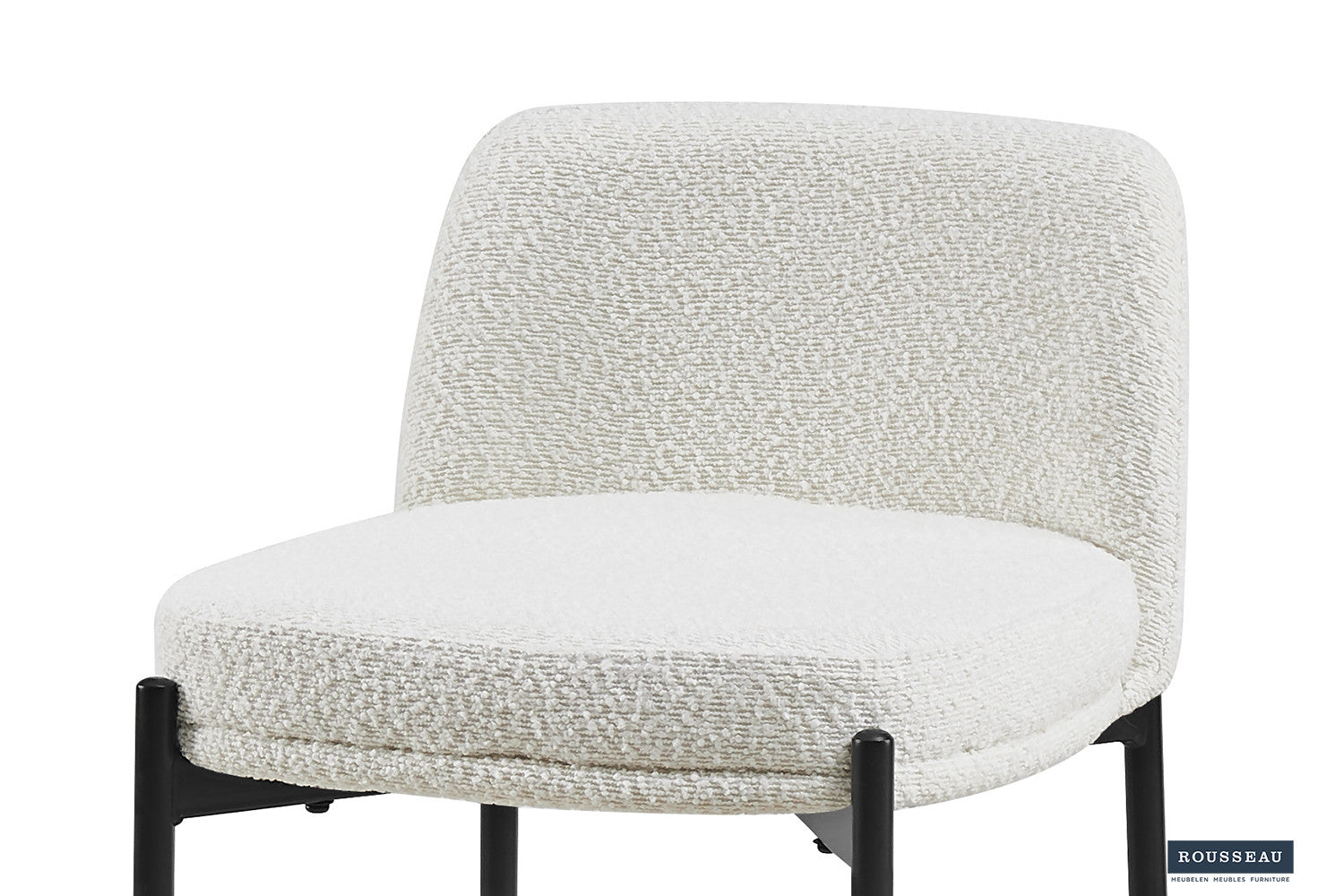 Rousseau - Barstoel Ella Stof Wit - 85x37.5x46 cm