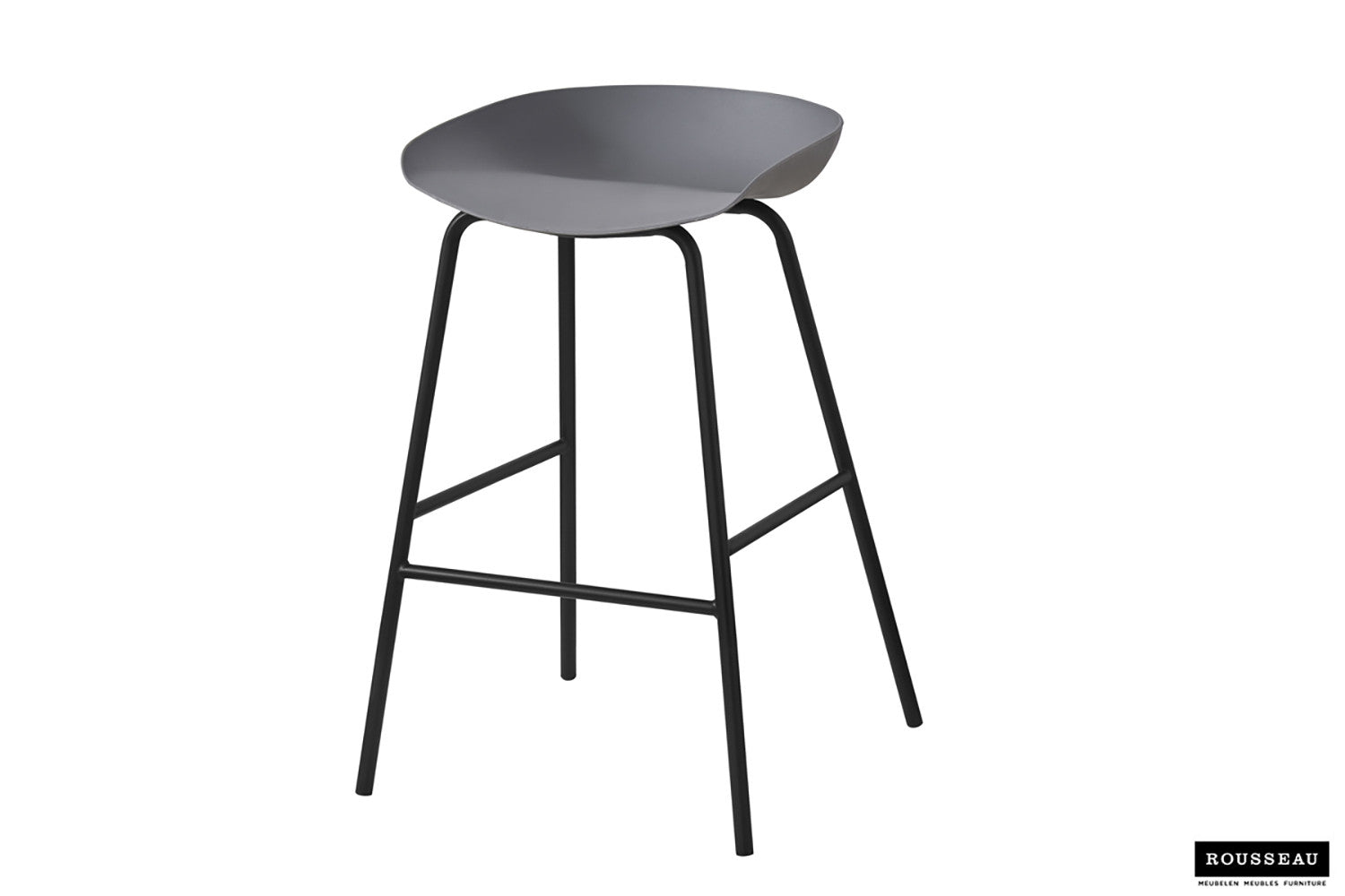 Rousseau - Barstoel Anna PP Grijs - 75x42.5x46 cm