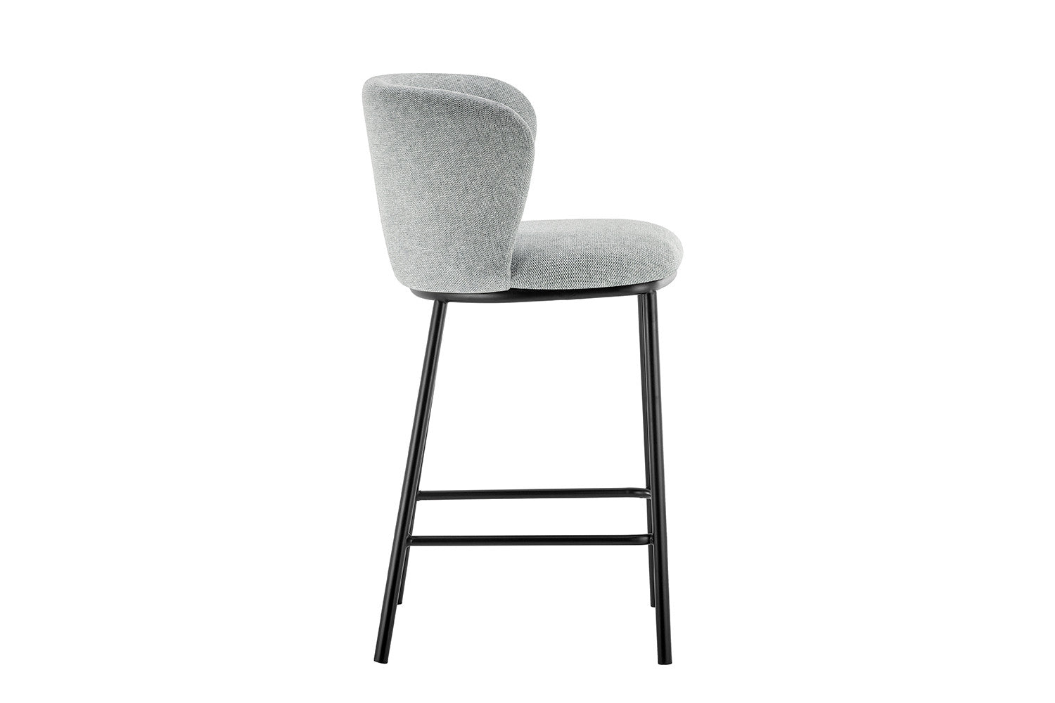 Rousseau - Barstoel Arthur Stof Lichtgrijs - 88.5x53x50.5 cm