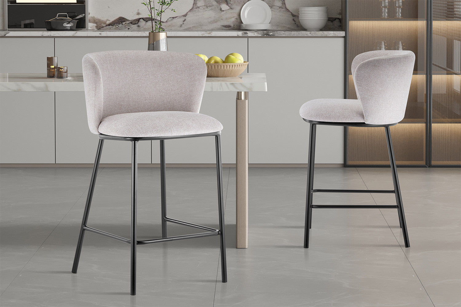 Rousseau - Counterstoel Arthur Stof Beige - 88.5x53x50.5 cm