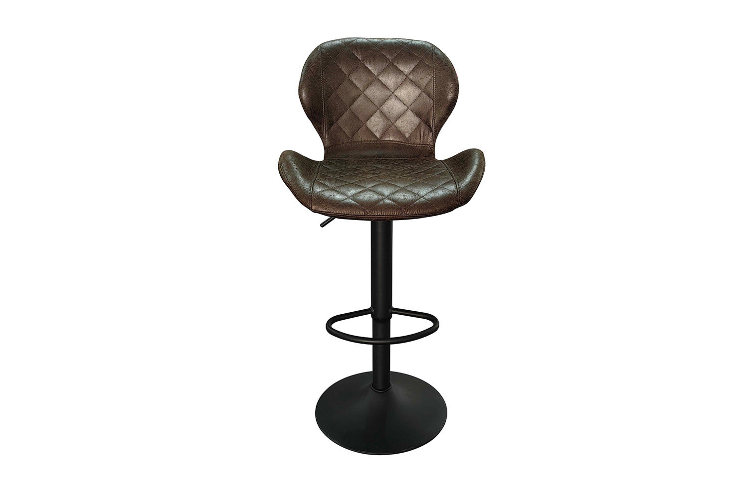 Rousseau - Chaise de bar Malaga PU Marron foncé - DEC8031 - 90x48x52 cm