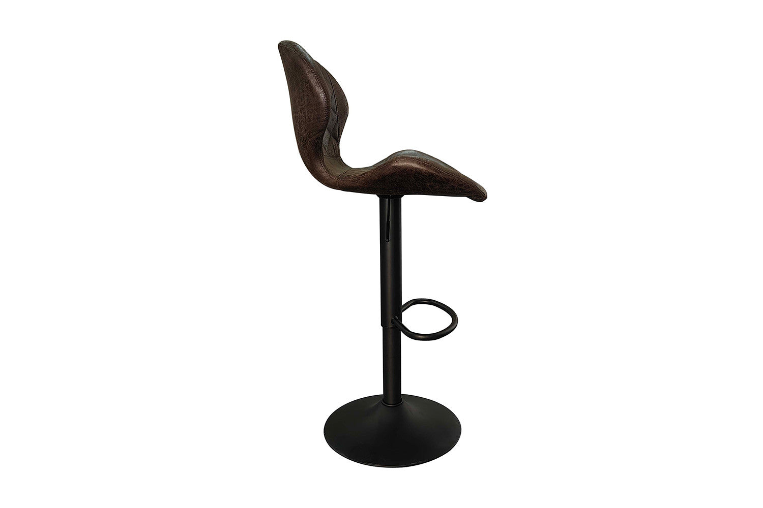 Rousseau - Chaise de bar Malaga PU Marron foncé - DEC8031 - 90x48x52 cm