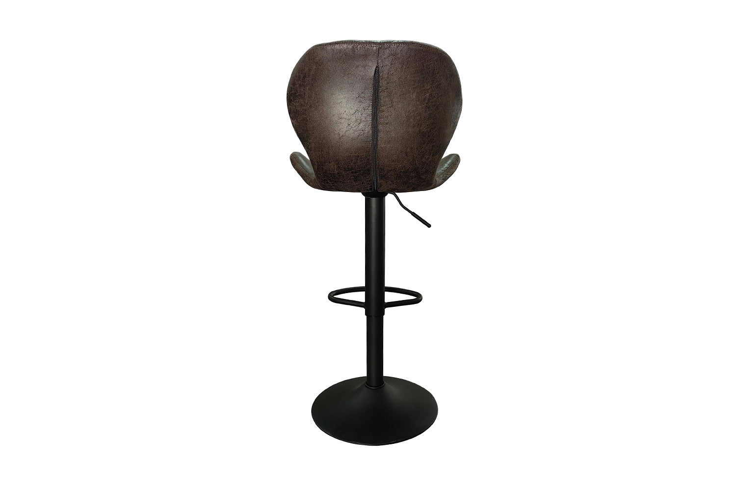 Rousseau - Chaise de bar Malaga PU Marron foncé - DEC8031 - 90x48x52 cm
