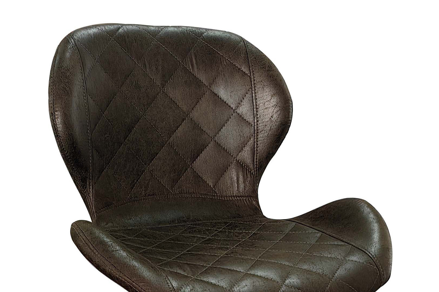 Rousseau - Chaise de bar Malaga PU Marron foncé - DEC8031 - 90x48x52 cm
