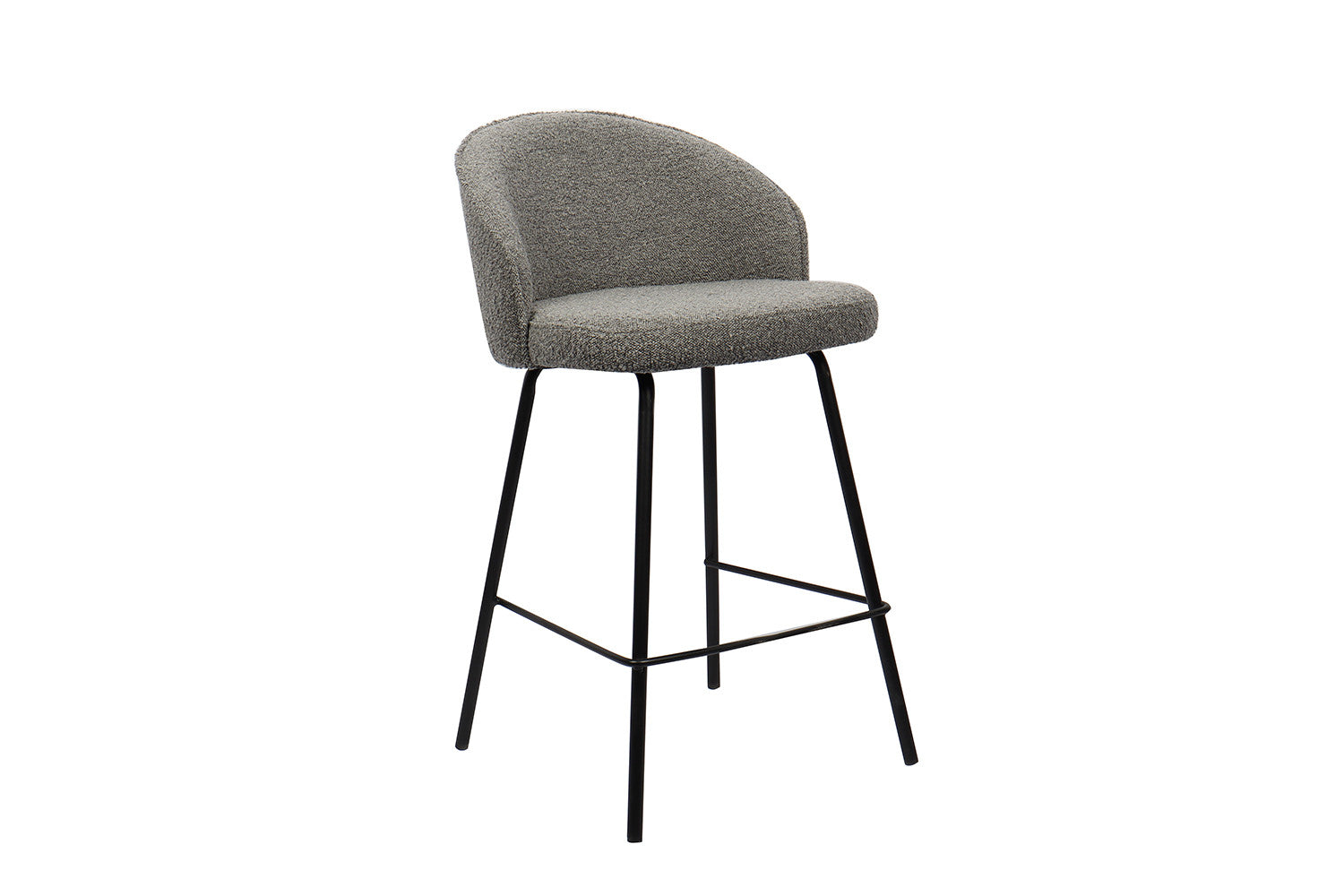 Rousseau - Barstoel June Boucle - Grijs - 87x52x51 cm
