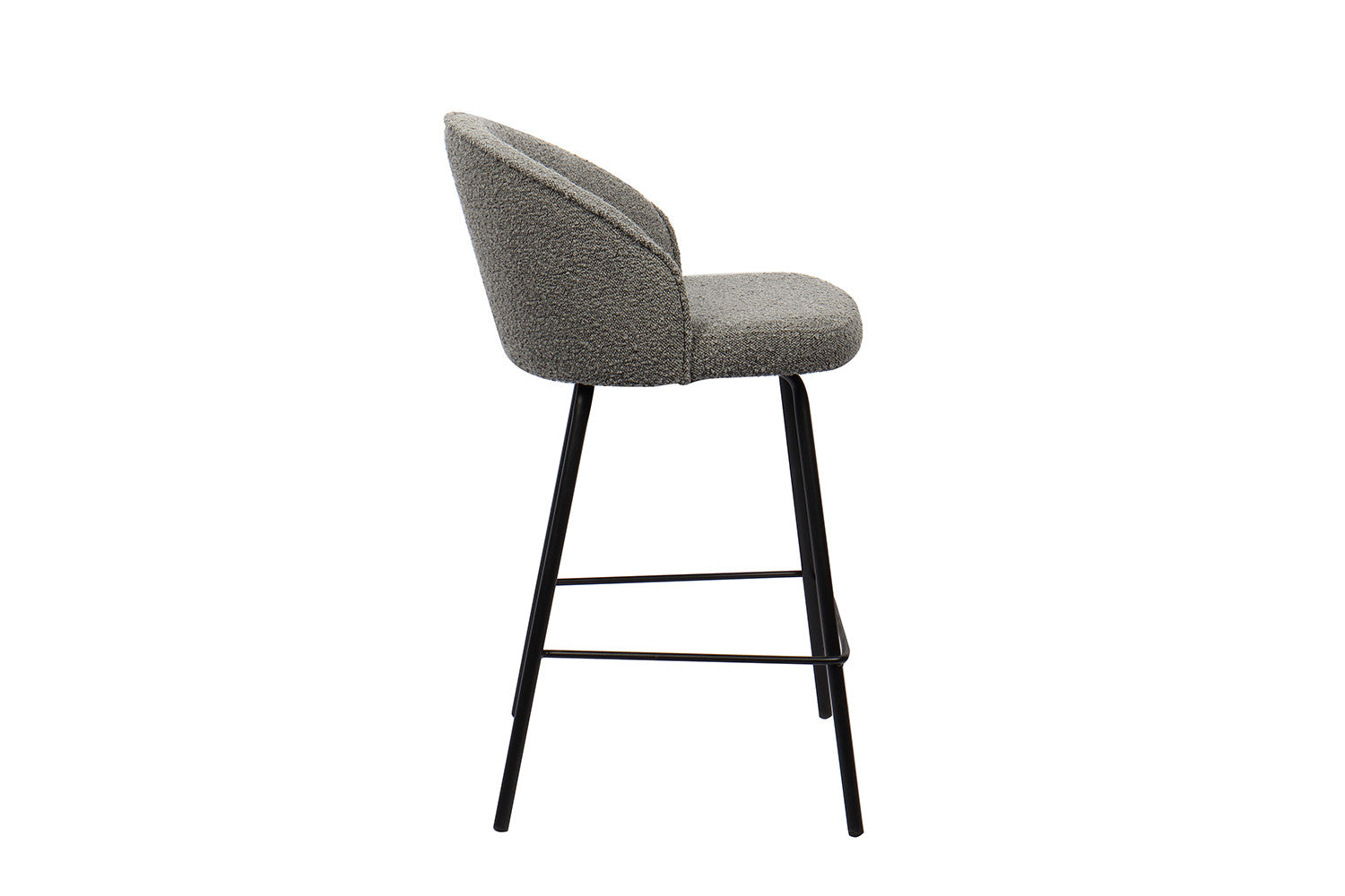 Rousseau - Barstoel June Boucle - Grijs - 87x52x51 cm