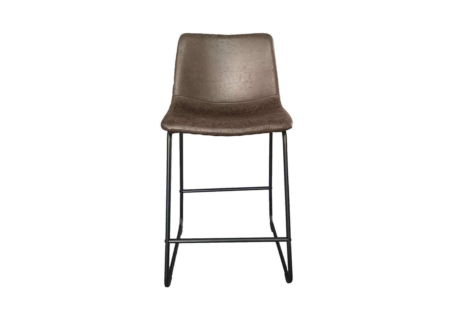 Rousseau - Chaise de bar Mancia PU Marron foncé - DEC7968 - 93x48x56 cm