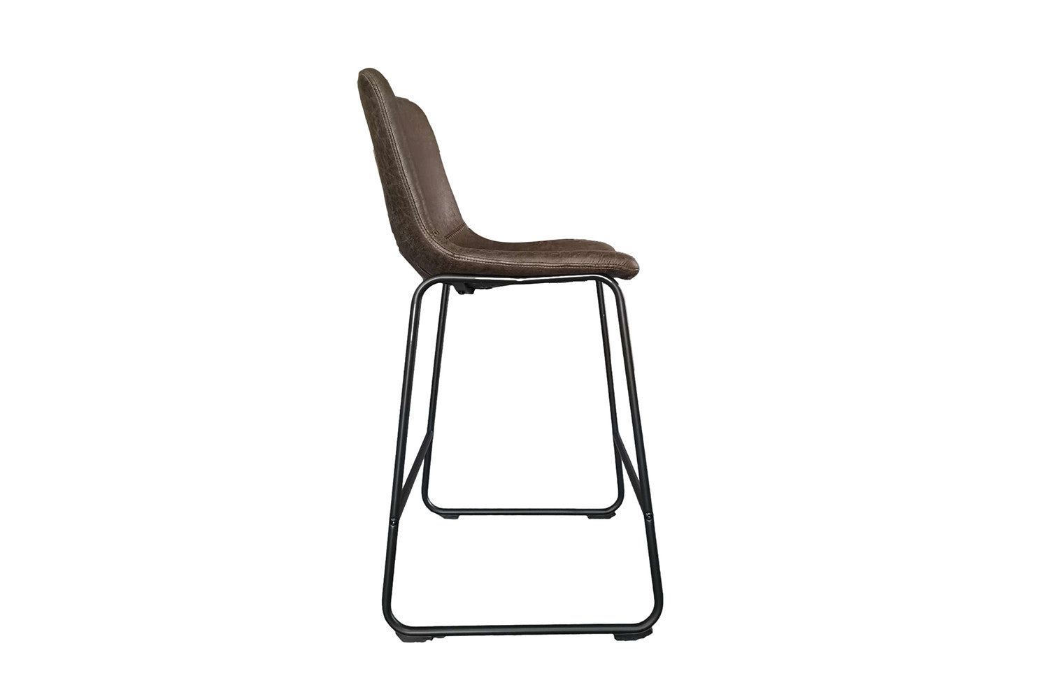 Rousseau - Chaise de bar Mancia PU Marron foncé - DEC7968 - 93x48x56 cm