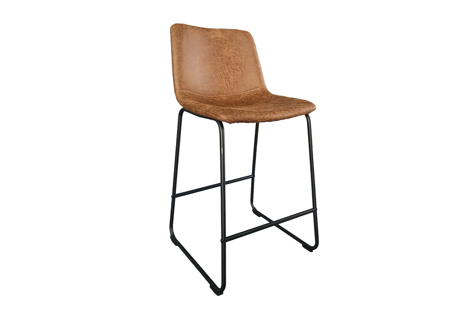Rousseau - Chaise de bar Mancia PU Cognac - DEC7968 - 93x48x56 cm