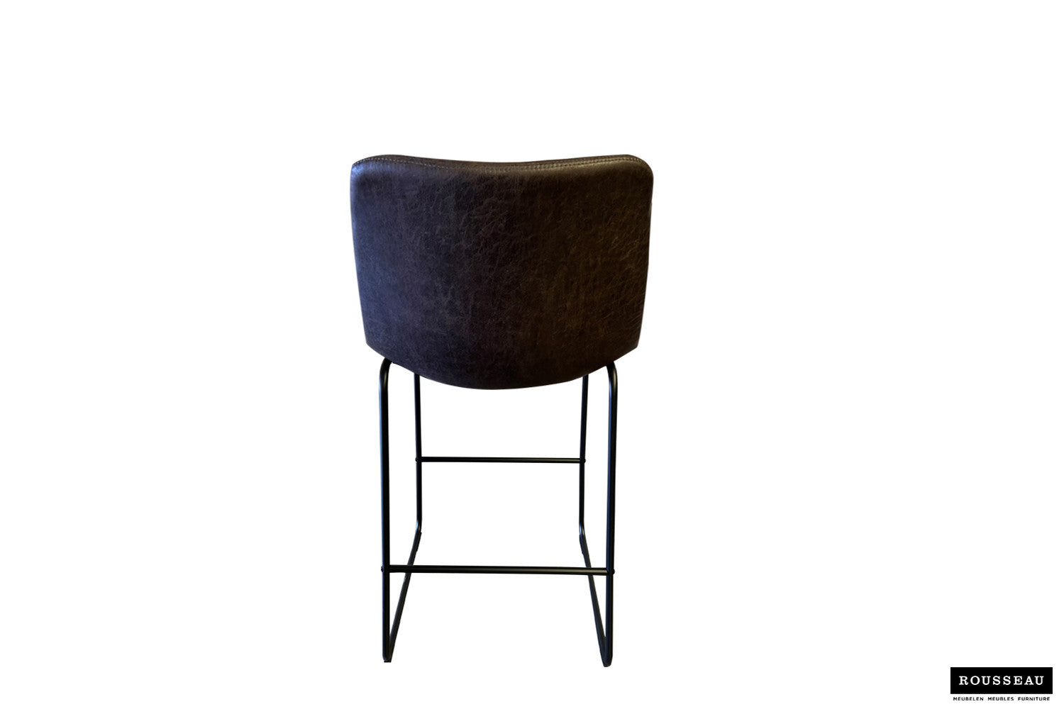 Rousseau - Chaise de bar Mancia PU Marron foncé - DEC7968 - 99x48x56 cm