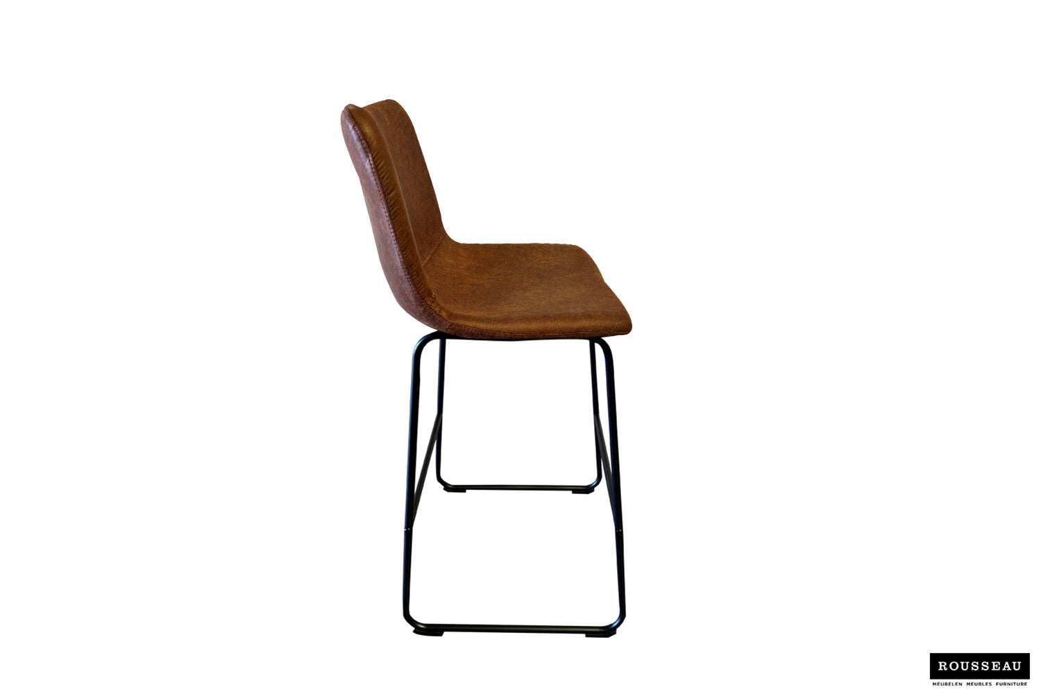 Rousseau - Chaise de bar Mancia PU Cognac - DEC7968 - 99x48x56 cm