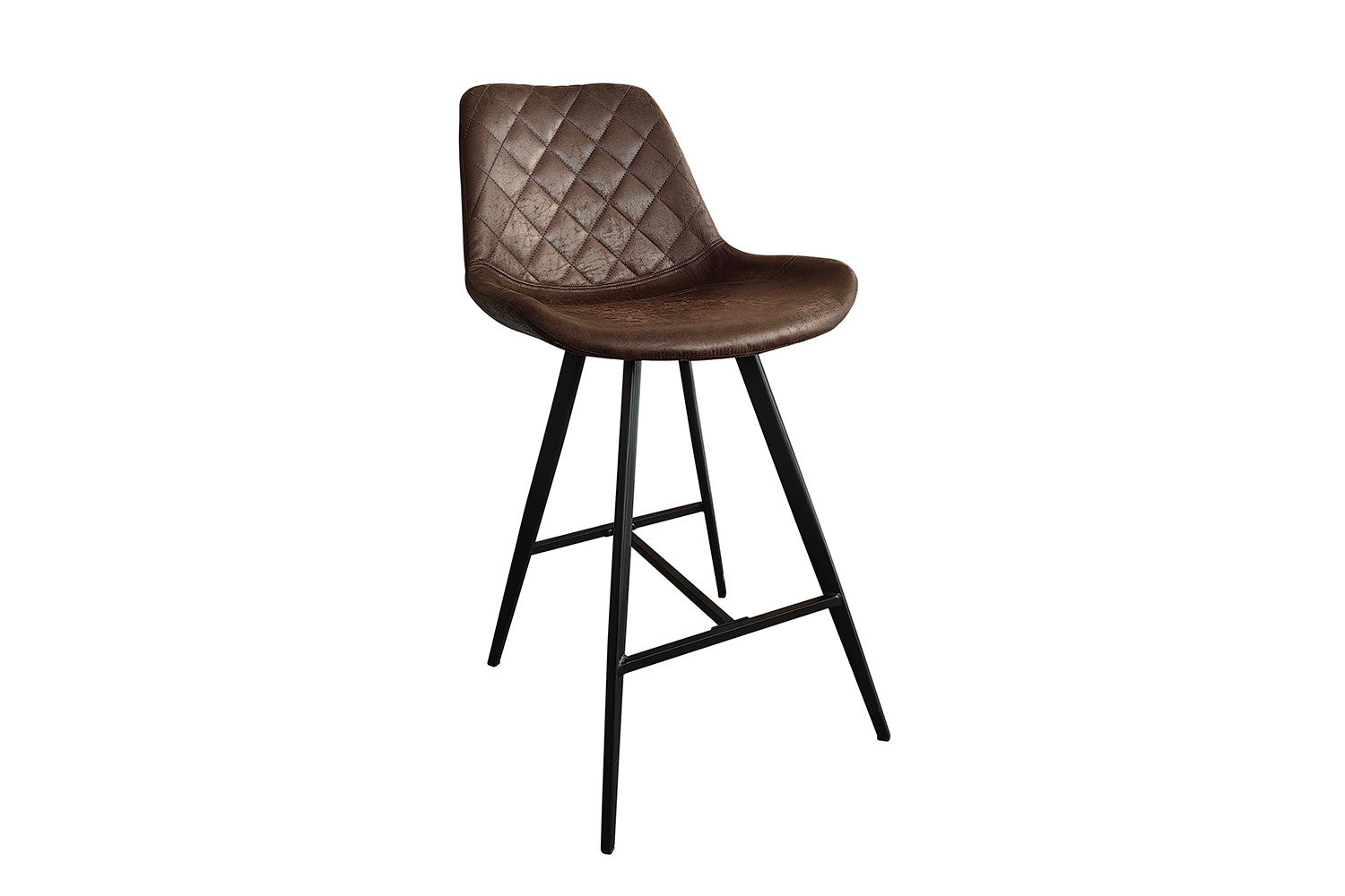 Rousseau - Chaise de bar Palmas PU Marron foncé - DEC7972-2 - 103x49x56 cm