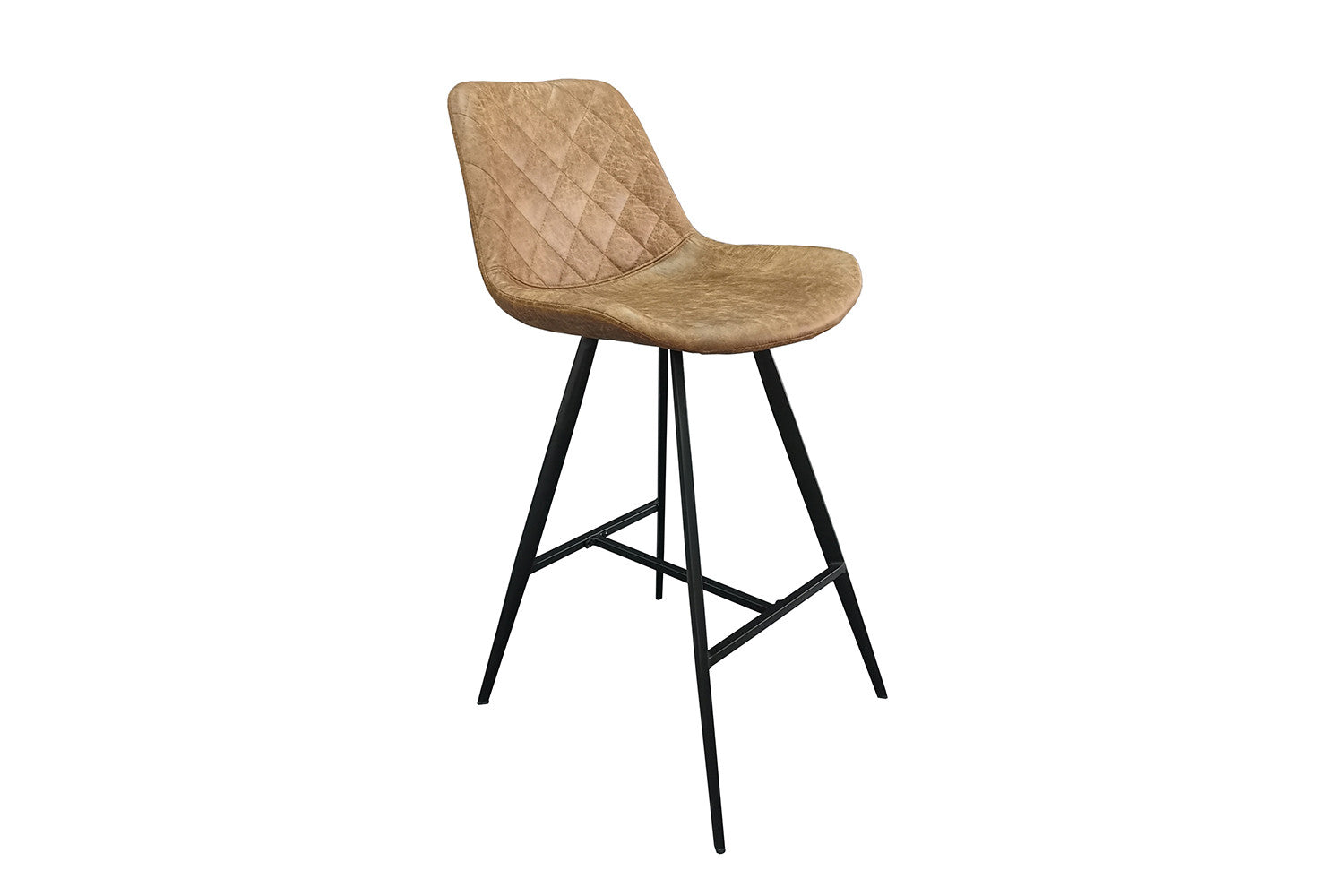 Rousseau - Chaise de bar Palmas PU Cognac - DEC7972-2 - 103x49x56 cm