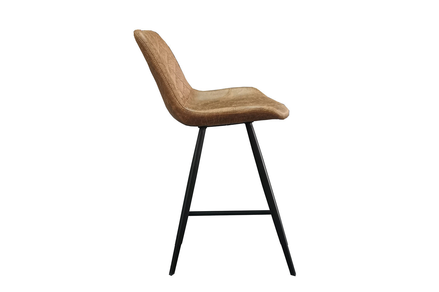 Rousseau - Chaise de bar Alicante PU Cognac - DEC7972-1 - 93x49x56 cm