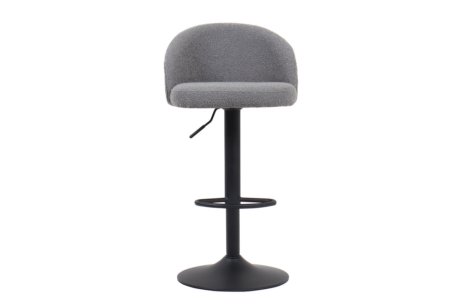Rousseau - Tabouret de bar Arda Boucle - Gris clair - 86x49x46 cm
