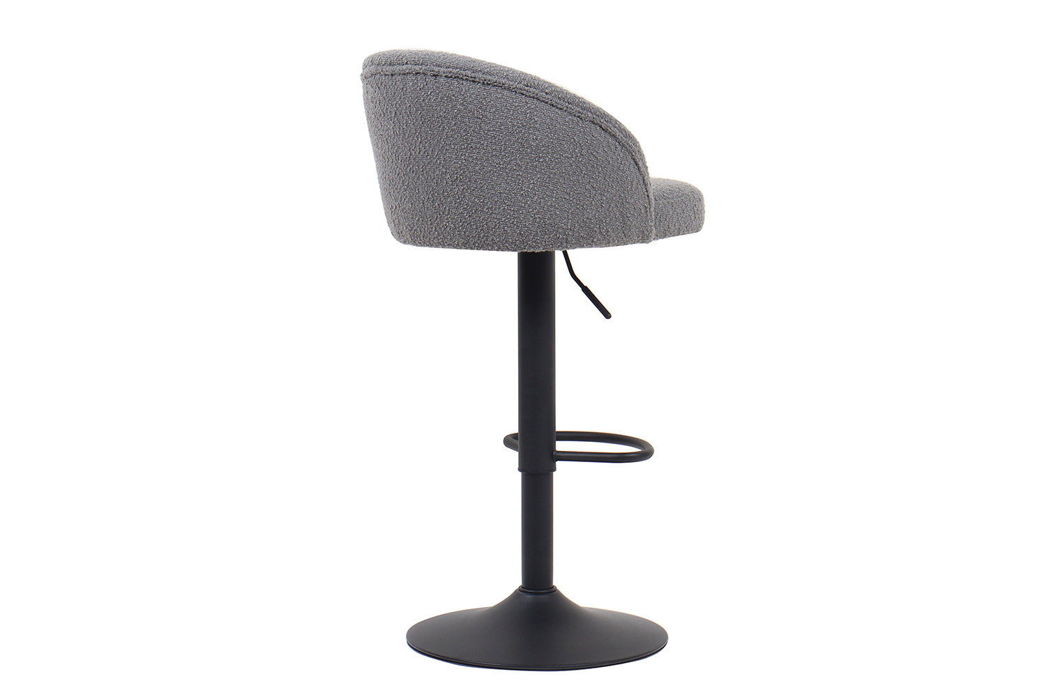 Rousseau - Tabouret de bar Arda Boucle - Gris clair - 86x49x46 cm