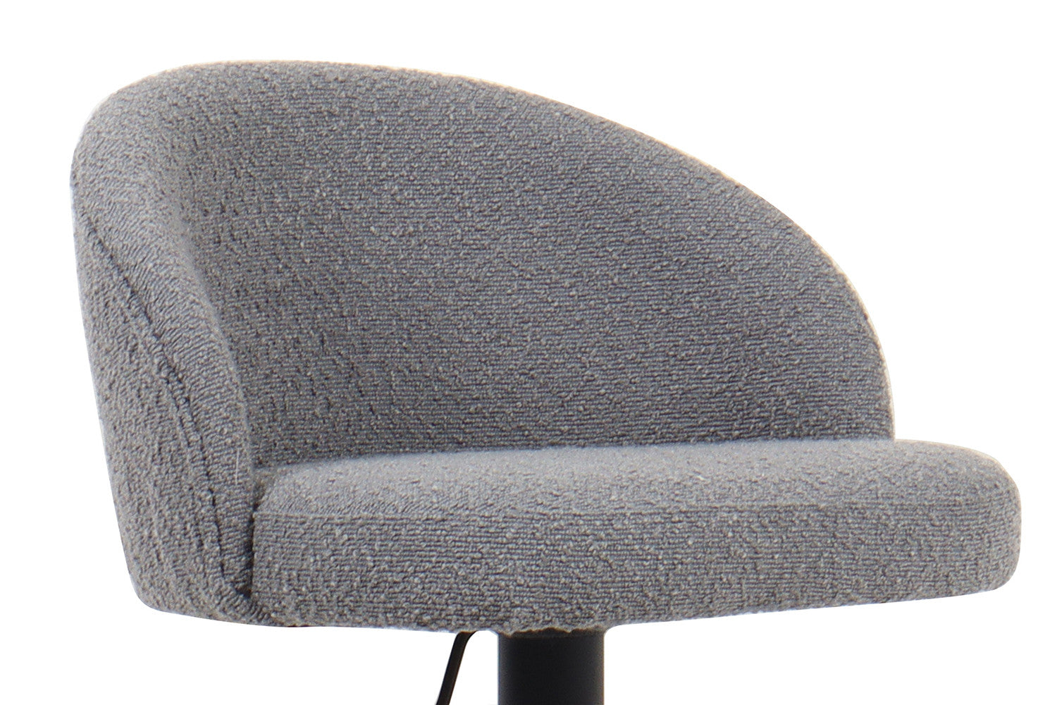 Rousseau - Tabouret de bar Arda Boucle - Gris clair - 86x49x46 cm