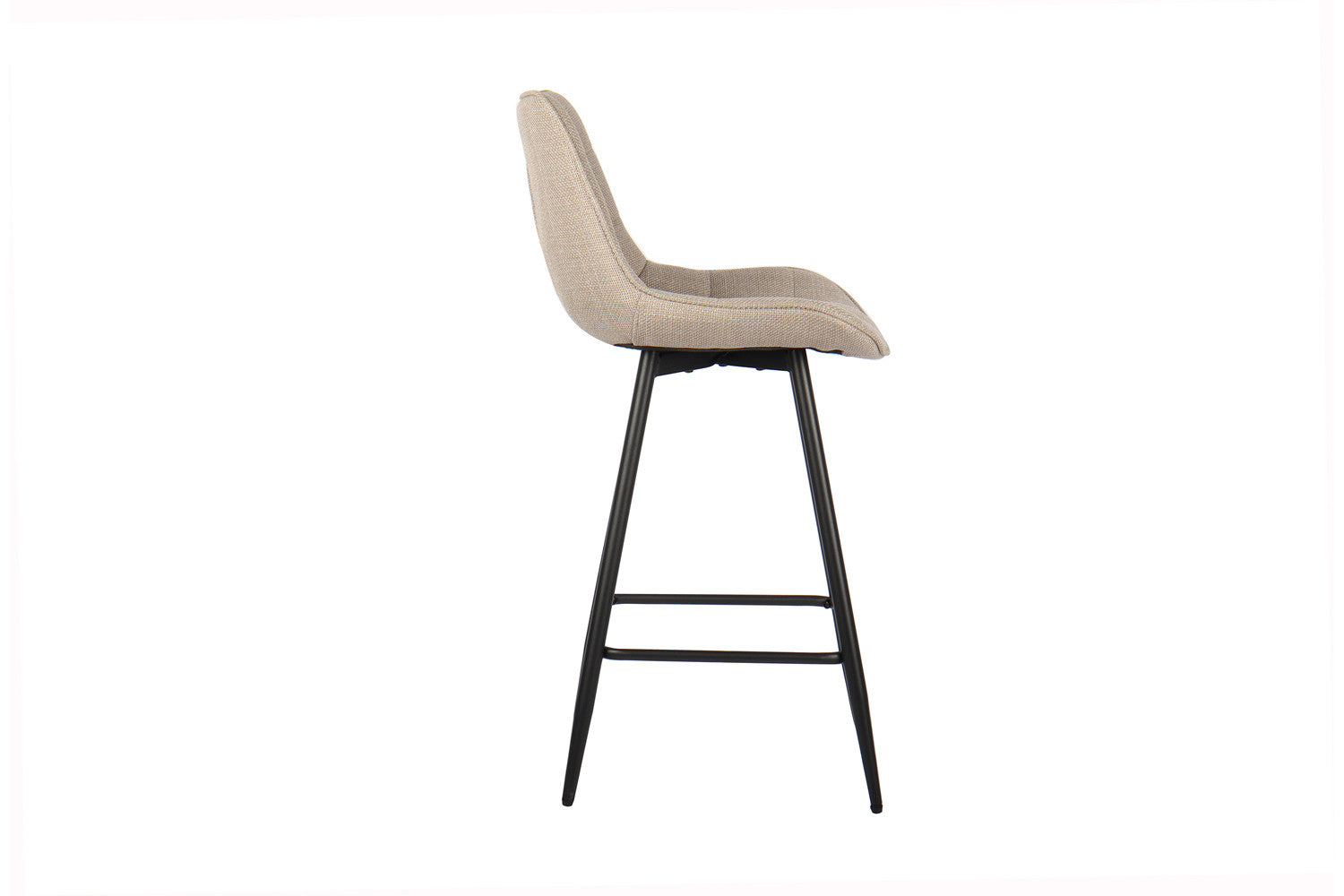 Rousseau - Chaise de bar Ariba Tissu Beige - 93x46x55 cm