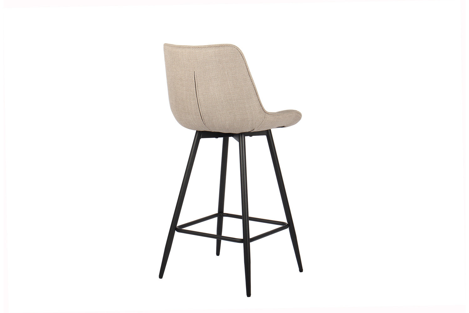 Rousseau - Chaise de bar Ariba Tissu Beige - 93x46x55 cm