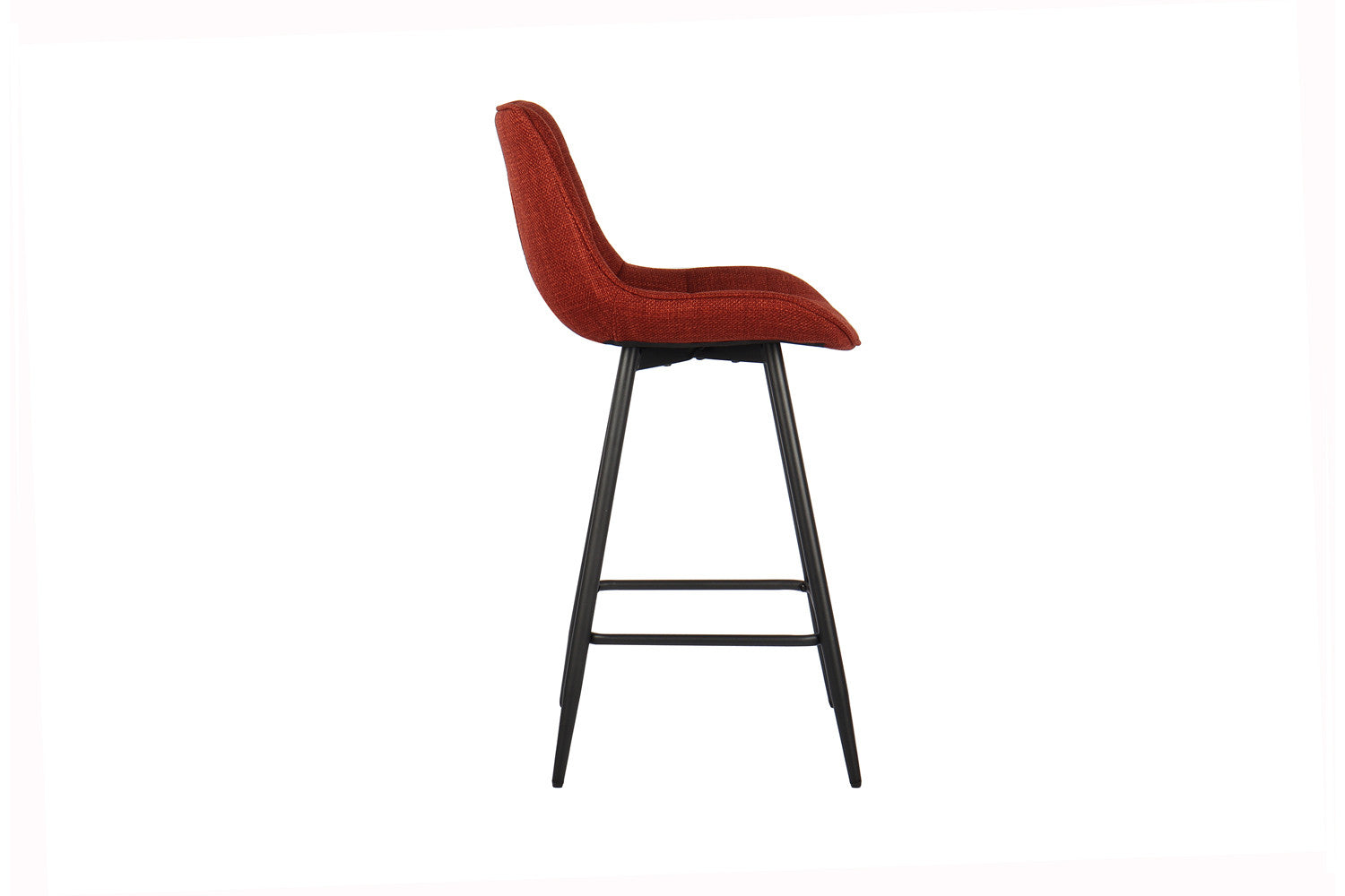 Rousseau - Chaise de bar Ariba Tissu Rouge - 93x46x55 cm