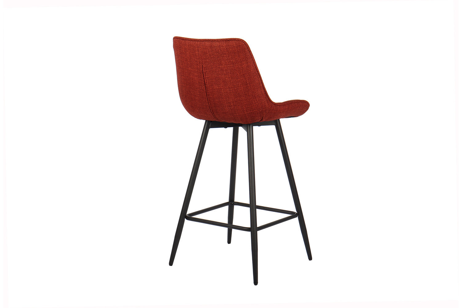 Rousseau - Chaise de bar Ariba Tissu Rouge - 93x46x55 cm