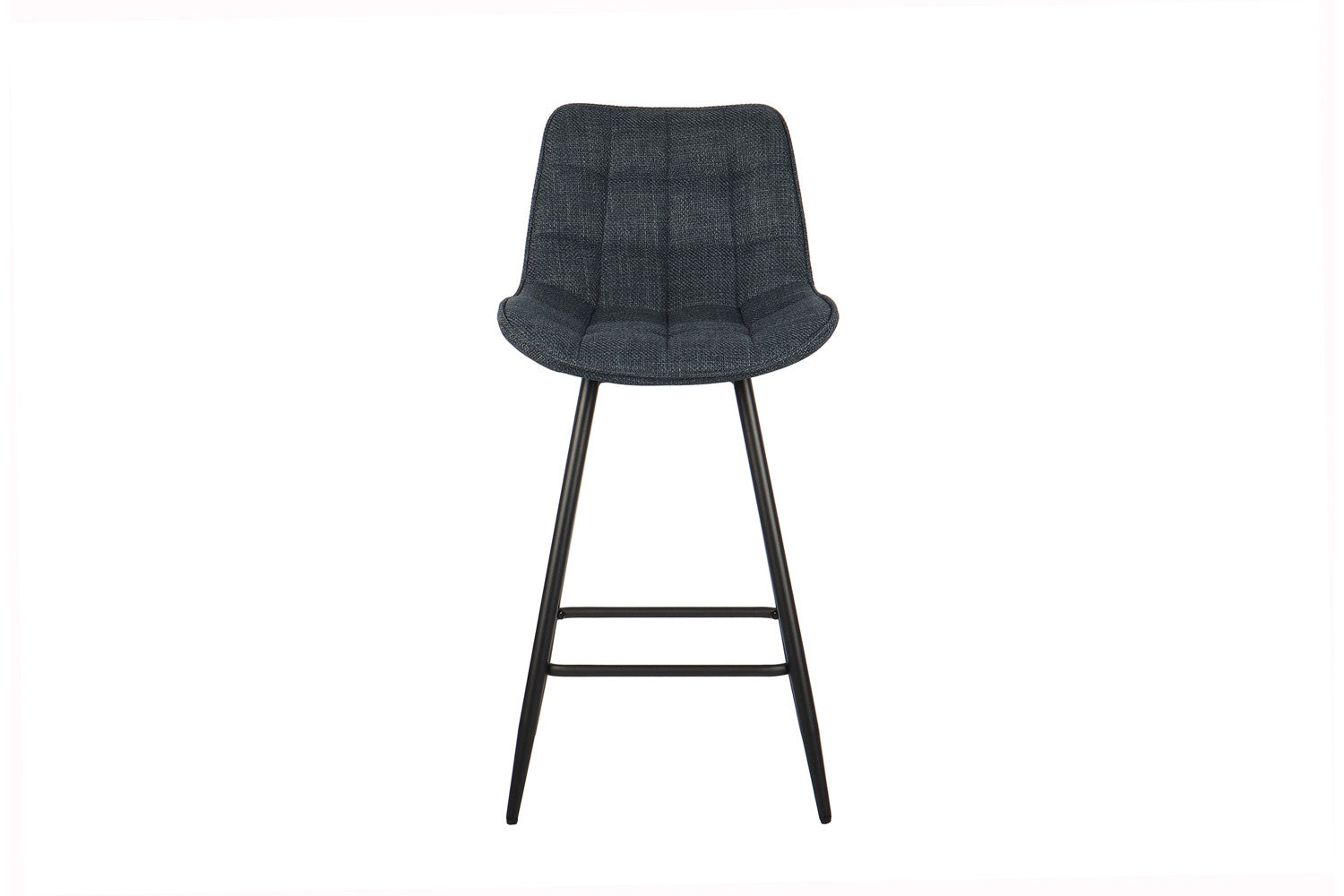Rousseau - Chaise de Bar Ariba en Tissu Bleu Foncé - 93x46x55 cm