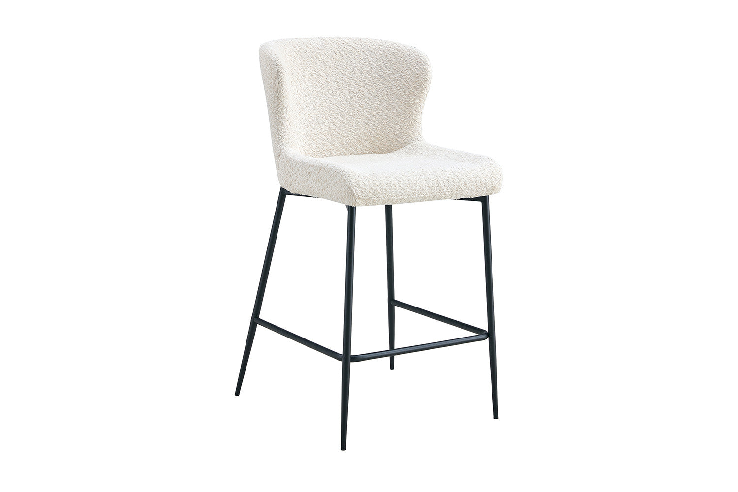 Rousseau - Tabouret de bar Lisa Boucle - Écru - 96,5x51,5x56 cm