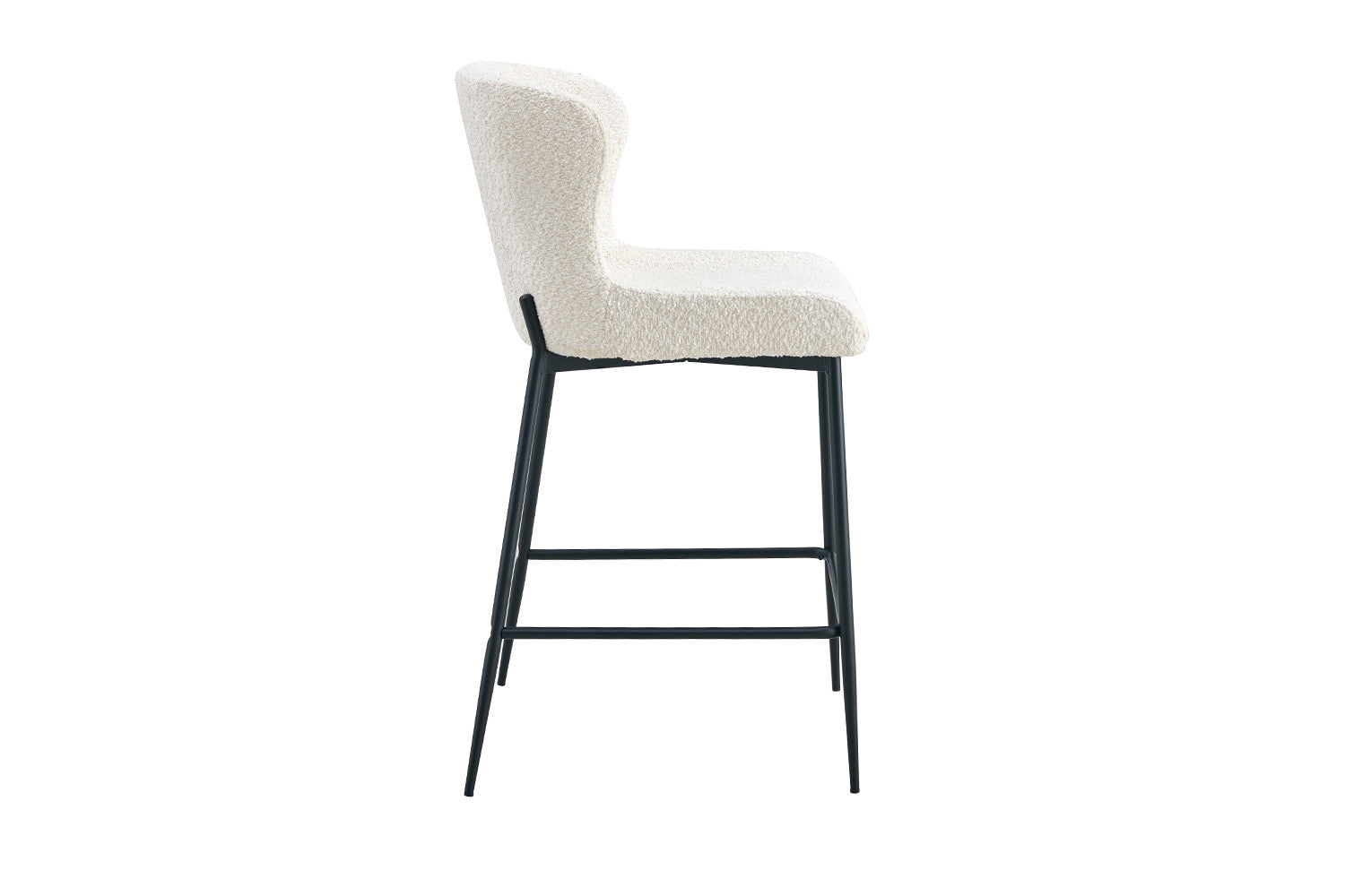 Rousseau - Tabouret de bar Lisa Boucle - Écru - 96,5x51,5x56 cm