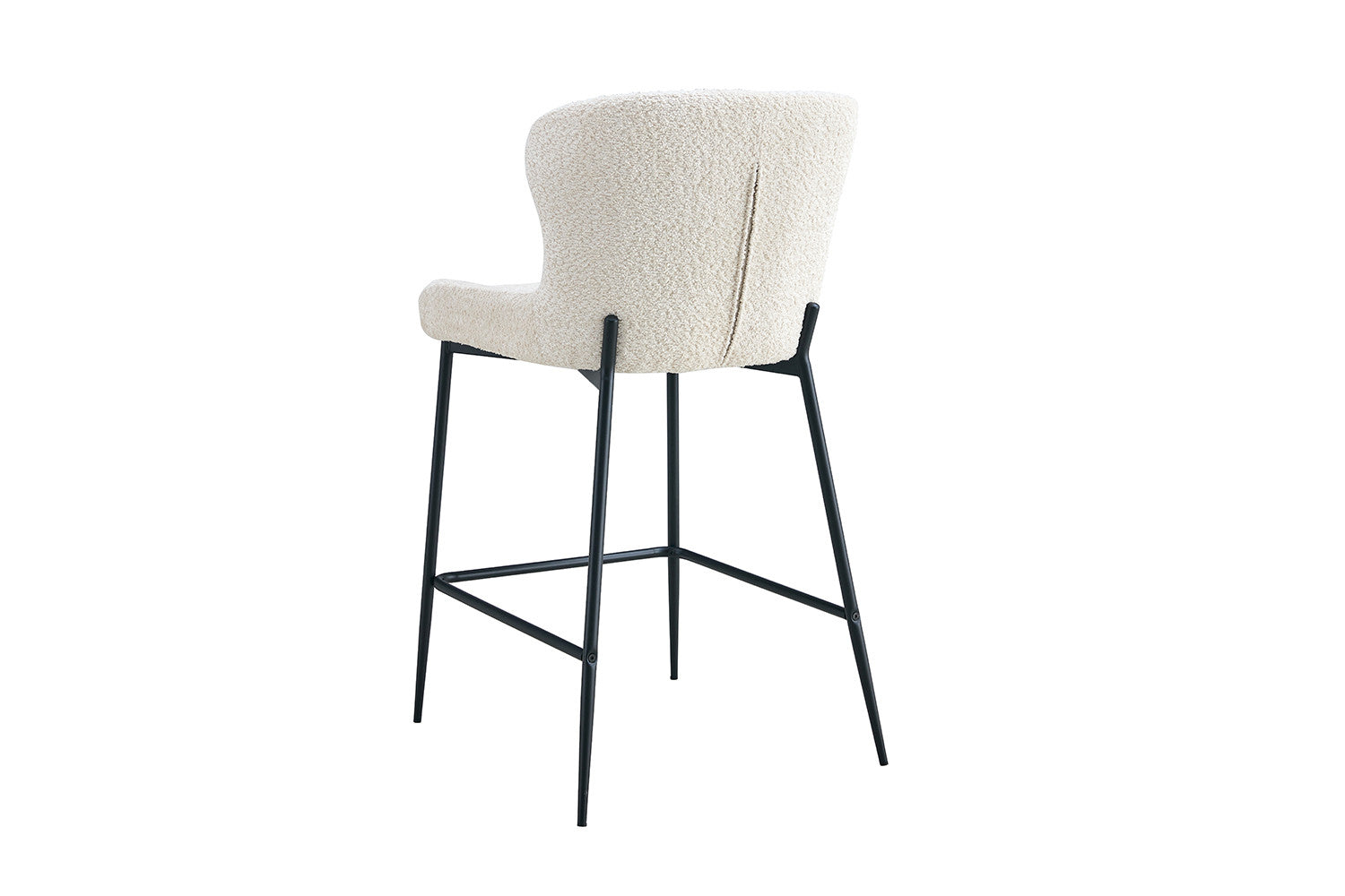 Rousseau - Tabouret de bar Lisa Boucle - Écru - 96,5x51,5x56 cm