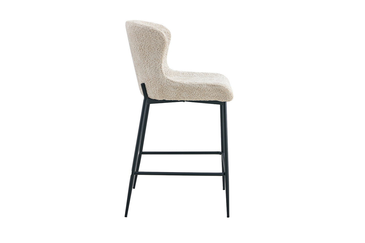 Rousseau - Tabouret de bar Lisa Boucle - Beige - 96,5x51,5x56 cm