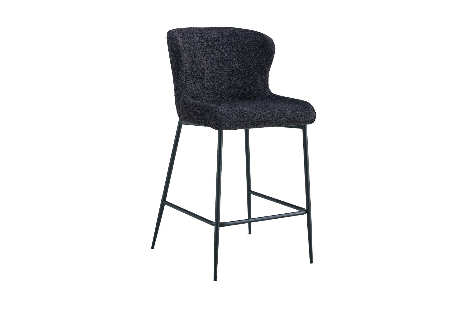 Rousseau - Tabouret de bar Lisa Boucle - Gris foncé - 96,5x51,5x56 cm